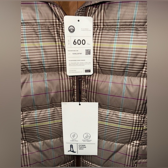 NWT LANDS END Allied Feather Down 600 Puffer Vest Jacket. Size Large. - Picture 6 of 7